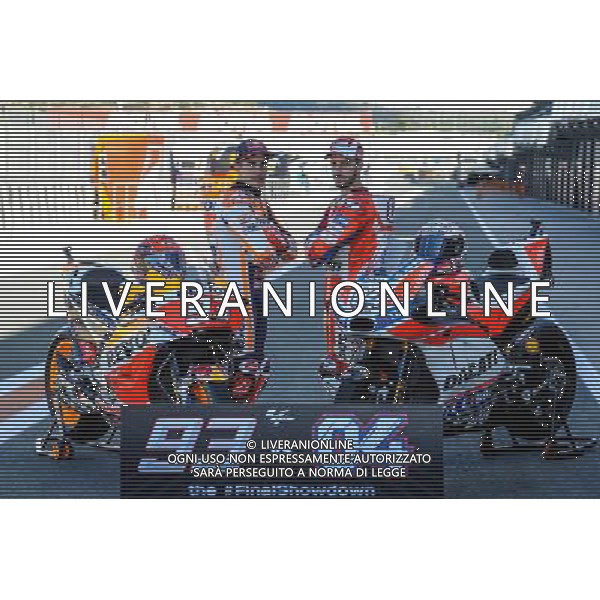 09.11.2017. Circuito Ricardo Tormo, Valencia, Spagna. Marc Marquez e Andrea Dovizioso. foto g.piazzolla-ag aldo liverani sas