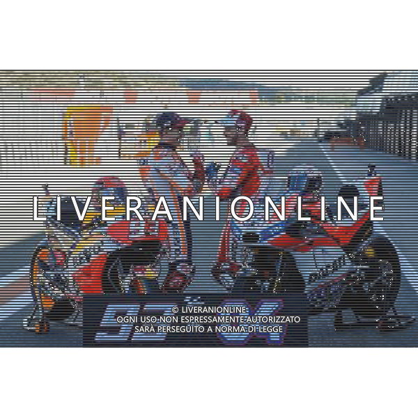 09.11.2017. Circuito Ricardo Tormo, Valencia, Spagna. Marc Marquez e Andrea Dovizioso. foto g.piazzolla-ag aldo liverani sas