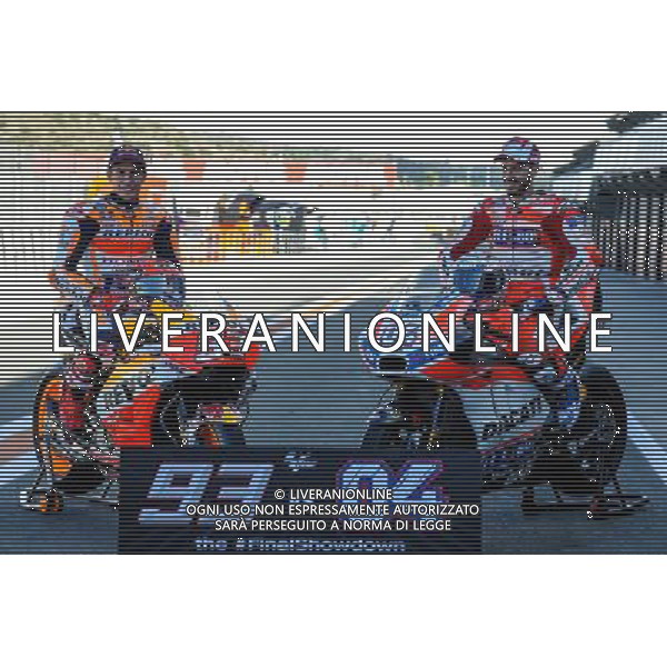 09.11.2017. Circuito Ricardo Tormo, Valencia, Spagna. Marc Marquez e Andrea Dovizioso. foto g.piazzolla-ag aldo liverani sas