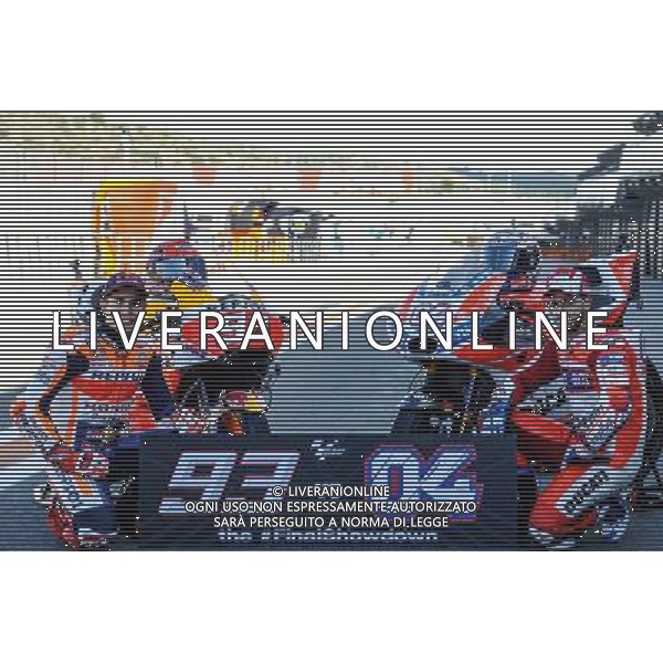 09.11.2017. Circuito Ricardo Tormo, Valencia, Spagna. Marc Marquez e Andrea Dovizioso. foto g.piazzolla-ag aldo liverani sas