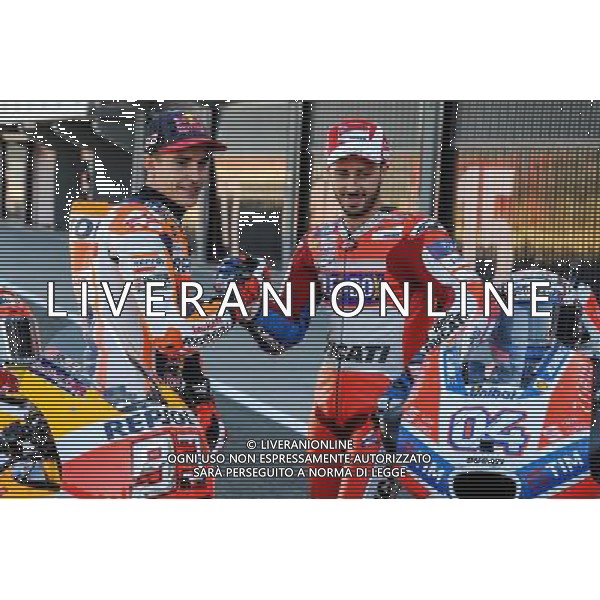 09.11.2017. Circuito Ricardo Tormo, Valencia, Spagna. Marc Marquez e Andrea Dovizioso. foto g.piazzolla-ag aldo liverani sas