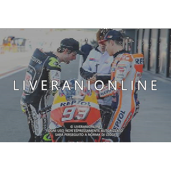 09.11.2017. Circuito Ricardo Tormo, Valencia, Spagna.Cal Crutchlow e Marc Marquez foto g.piazzolla-ag aldo liverani sas