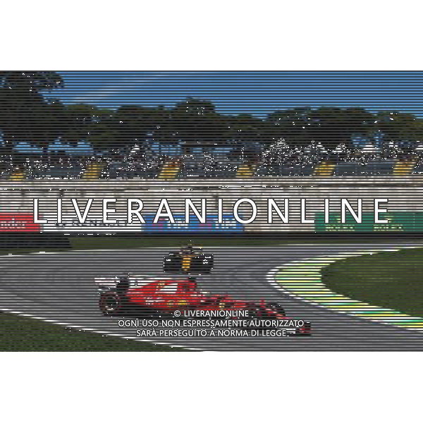 Sebastian Vettel (GER) Ferrari SF70H spins in the first practice session. 10.11.2017. Formula 1 World Championship, Rd 19, Brazilian Grand Prix, Sao Paulo, Brazil, Practice Day. AG ALDO LIVERANI SAS ONLY ITALY