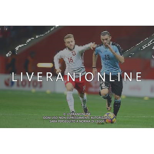 Warszawa , Stadion Narodowy 10.11.2017 sport pilka nozna Reprezentacja , Kadra , Mecz towarzyski Polska - Urugwaj NZ Jakub Blaszczykowski ( POL ) Gaston Silva ( URU ) FOT Michal Nowak / Newspix.pl Warszawa , National Stadium 10.11.2017 sport football National Teams , FIFA friendly game Poland - Uruguay photo by Michal Nowak / Newspix.pl --- Newspix.pl AG ALDO LIVERANI SAS ONLY ITALY *** Local Caption *** www.newspix.pl mail us: info@newspix.pl call us: 0048 022 23 22 222 --- Polish Picture Agency by Ringier Axel Springer Poland