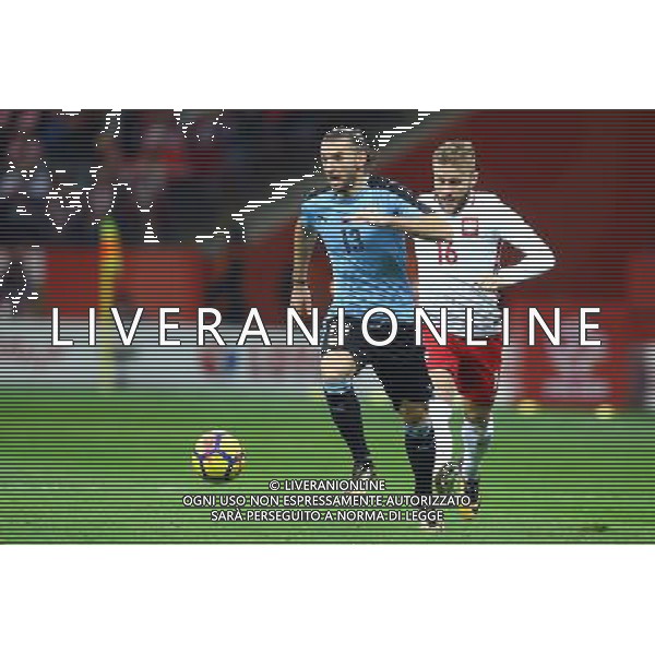 Warszawa , Stadion Narodowy 10.11.2017 sport pilka nozna Reprezentacja , Kadra , Mecz towarzyski Polska - Urugwaj NZ Gaston Silva ( URU ) Jakub Blaszczykowski ( POL ) FOT Michal Nowak / Newspix.pl Warszawa , National Stadium 10.11.2017 sport football National Teams , FIFA friendly game Poland - Uruguay photo by Michal Nowak / Newspix.pl --- Newspix.pl AG ALDO LIVERANI SAS ONLY ITALY *** Local Caption *** www.newspix.pl mail us: info@newspix.pl call us: 0048 022 23 22 222 --- Polish Picture Agency by Ringier Axel Springer Poland