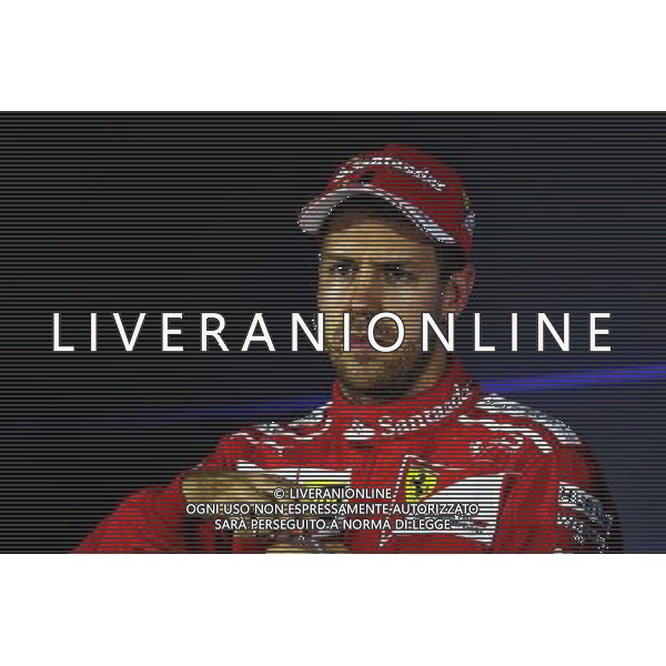 Sebastian Vettel (GER) Ferrari in the post qualifying FIA Press Conference. 11.11.2017. Formula 1 World Championship, Rd 19, Brazilian Grand Prix, Sao Paulo, Brazil, Qualifying Day. - www.xpbimages.com, EMail: requests@xpbimages.com - copy of publication required for printed pictures. Every used picture is fee-liable. Â© Copyright: Moy / XPB Images/Ag. Aldo Liverani s.a.s.
