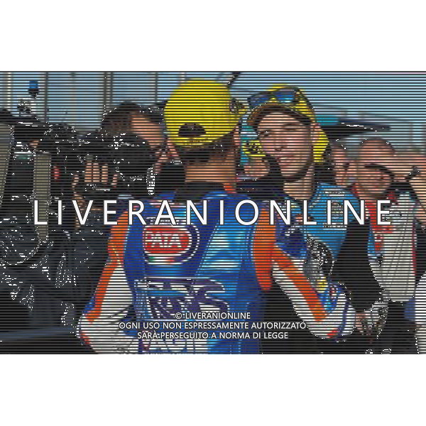 11.11.2017. Circuito ricardo Tormo, Valencia, Spagna.Alex Marquez e Mattia Pasini FOTO G.PIAZZOLLA-AG ALDO LIVERANI SAS