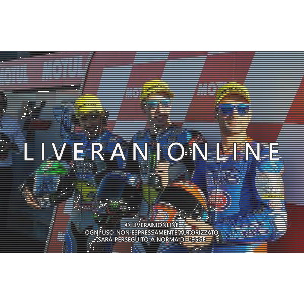 11.11.2017. Circuito ricardo Tormo, Valencia, Spagna. Franco Morbidelli, Alex Marquez e MAttia Pasini FOTO G.PIAZZOLLA-AG ALDO LIVERANI SAS