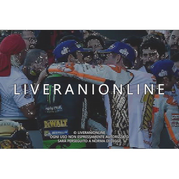 12.11.2017. Circuito Ricardo Tormo, Valencia, Spagna.Johann Zarco e marc Marquez FOTO G PIAZZOLLA-AG ALDO LIVERANI SAS