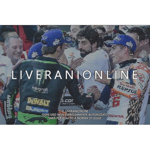 12.11.2017. Circuito Ricardo Tormo, Valencia, Spagna.Johann Zarco e marc Marquez FOTO G PIAZZOLLA-AG ALDO LIVERANI SAS