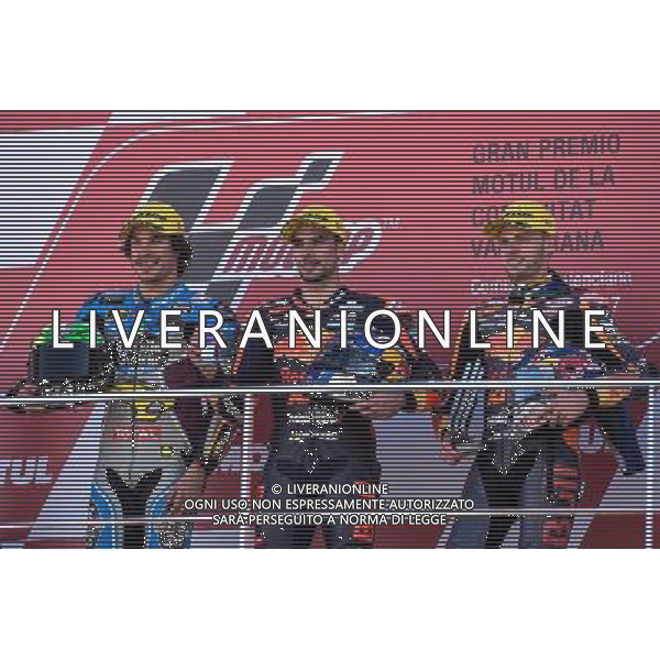 12.11.2017. Circuito Ricardo Tormo, Valencia, Spagna. Franco Morbidelli, Miguel Oliveira e Brad Binder FOTO G PIAZZOLLA-AG ALDO LIVERANI SAS