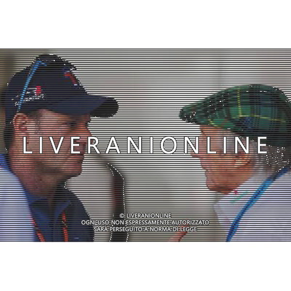 (L to R): Rubens Barrichello (BRA) with Jackie Stewart (GBR). 12.11.2017. Formula 1 World Championship, Rd 19, Brazilian Grand Prix, Sao Paulo, Brazil, Race Day. AG ALDO LIVERANI SAS ONLY ITALY