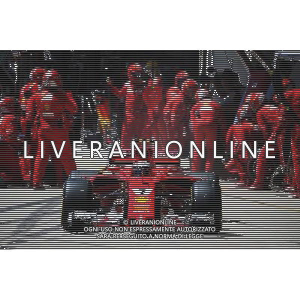 Kimi Raikkonen (FIN) Ferrari SF70H makes a pit stop. 12.11.2017. Formula 1 World Championship, Rd 19, Brazilian Grand Prix, Sao Paulo, Brazil, Race Day. AG ALDO LIVERANI SAS ONLY ITALY