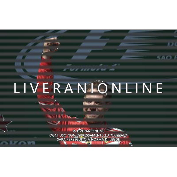 1st place Sebastian Vettel (GER) Ferrari SF70H. 12.11.2017. Formula 1 World Championship, Rd 19, Brazilian Grand Prix, Sao Paulo, Brazil, Race Day. AG ALDO LIVERANI SAS ONLY ITALY AG ALDO LIVERANI SAS ONLY ITALY