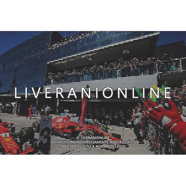 Race winner Sebastian Vettel (GER) Ferrari SF70H celebrates in parc ferme. 12.11.2017. Formula 1 World Championship, Rd 19, Brazilian Grand Prix, Sao Paulo, Brazil, Race Day. AG ALDO LIVERANI SAS ONLY ITALY