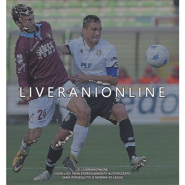 Campionato di Calcio Serie B ConTe.it 2017/2018 14a Giornata Cesena (FC) - 12.11.2017 Cesena-Salernitana Nella Foto:Riccardo Bocalon - Romano Perticone /Ph.Vitez-Ag. Aldo Liverani
