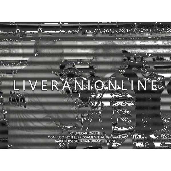 RETROSPETTINA NILS LIEDHOLM ALLENATORE NELLA FOTO NILS LIEDHOLM CON NEVIO SCALA AG ALDO LIVERANI SAS