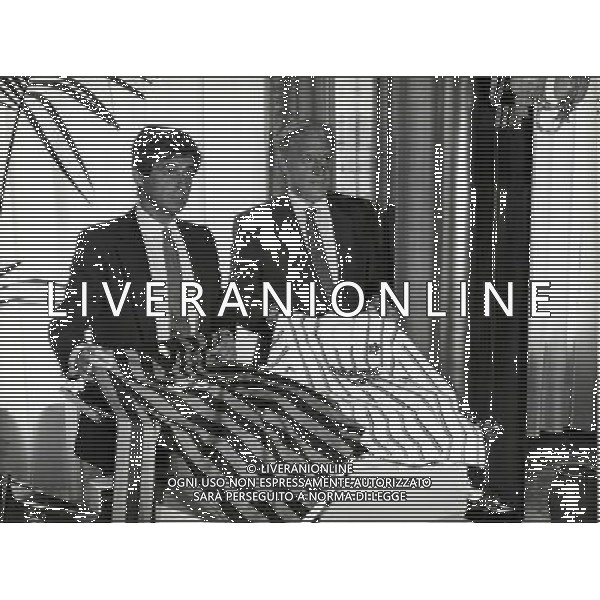 RETROSPETTINA NILS LIEDHOLM ALLENATORE NELLA FOTO NILS LIEDHOLM CON GIANNI RIVERA AG ALDO LIVERANI SAS