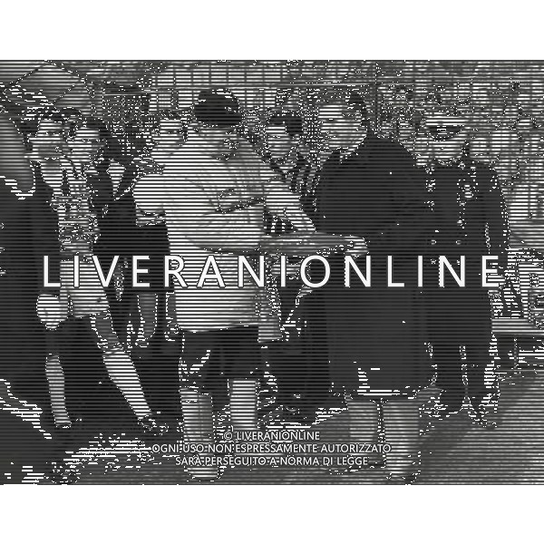RETROSPETTINA NILS LIEDHOLM ALLENATORE NELLA FOTO NILS LIEDHOLM ALLENATORE MILAN CON GIUSEPPE FARINA PRESIDENTE MILAN AG ALDO LIVERANI SAS