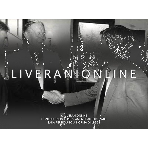 RETROSPETTINA NILS LIEDHOLM ALLENATORE NELLA FOTO NILS LIEDHOLM CON GIANCARLO DE SISTI AG ALDO LIVERANI SAS