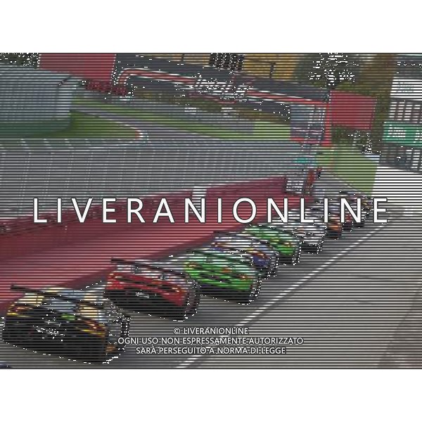 Finali Mondiali Lamborghini all\'Autodromo di Imola 16-19 novembre 2017 nella foto Le Lamborghini sfilano all\'Enzo e Dino Ferrari di Imola ©Sanna / Agenzia ALDO LIVERANI SAS 