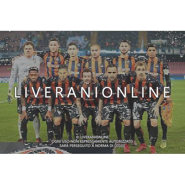 NAPOLI - SHAKHTAR DONETSK CHAMPIONS LEAGUE 21 NOVEMBRE 2017 NELLA FOTO LA FORMAZIONE DELLA SQUADRA SHAKHTAR ©MOSCA / AGENZIA ALDO LIVERANI SAS 