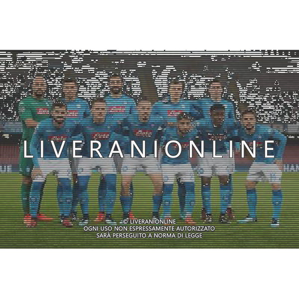 NAPOLI - SHAKHTAR DONETSK CHAMPIONS LEAGUE 21 NOVEMBRE 2017 NELLA FOTO LA FORMAZIONE DELLA SQUADRA DEL NAPOLI ©MOSCA / AGENZIA ALDO LIVERANI SAS 