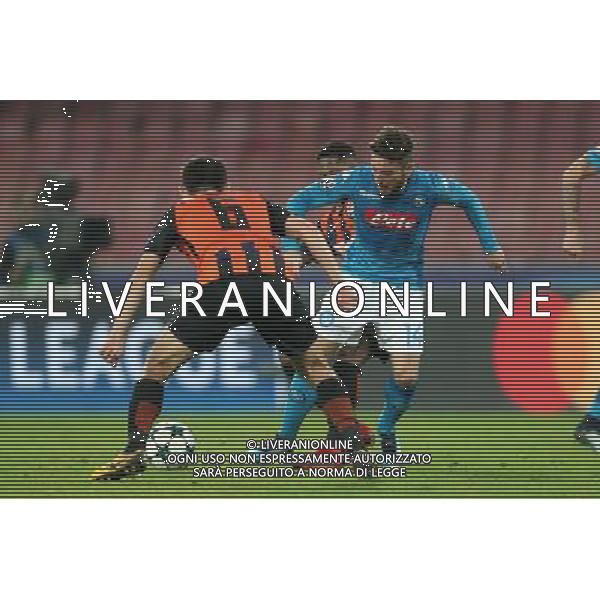NAPOLI - SHAKHTAR DONETSK CHAMPIONS LEAGUE 21 NOVEMBRE 2017 NELLA FOTO DRIES MERTENS ©MOSCA / AGENZIA ALDO LIVERANI SAS 