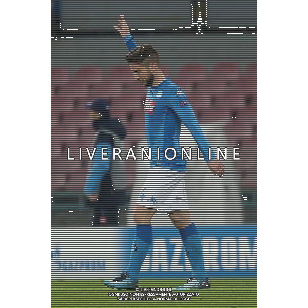 NAPOLI - SHAKHTAR DONETSK CHAMPIONS LEAGUE 21 NOVEMBRE 2017 NELLA FOTO ESULTANZA DOPO IL GOL DI DRIES MERTENS ©MOSCA / AGENZIA ALDO LIVERANI SAS 