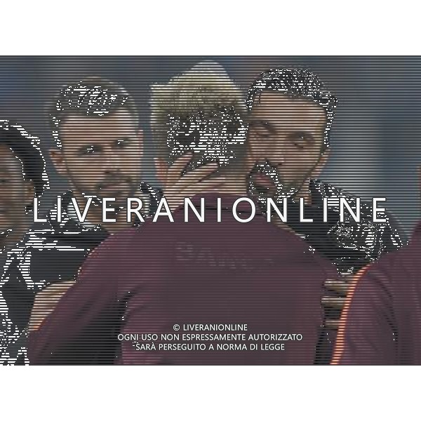 UEFA Champions League 2017/2018 Gruppo D Torino - 22.11.2017 Juventus-Barcellona Nella Foto:abbraccio buffon rakitic /Ph.Vitez-Ag. Aldo Liverani