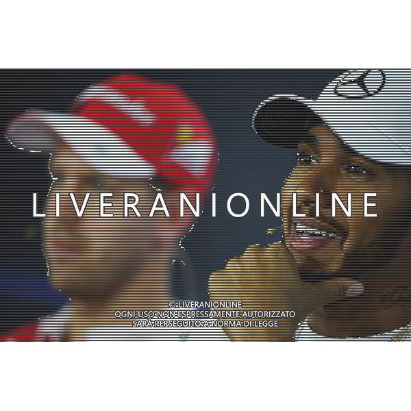 Lewis Hamilton (GBR) Mercedes AMG F1 in the FIA Press Conference. 23.11.2017. Formula 1 World Championship, Rd 20, Abu Dhabi Grand Prix, Yas Marina Circuit, Abu Dhabi, Preparation Day. / AGENZIA ALDO LIVERANI SAS - ITALY ONLY EDITORIAL USE ONLY - GP F1 Abu Dhabi Emirati Arabi Uniti - Preparation Day - 23/11/2017 