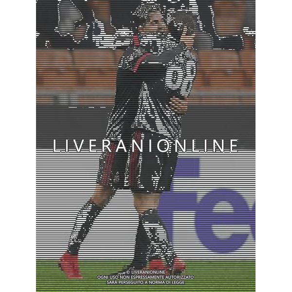 UEFA Europa League 2017/2018 Gruppo D Milano - 23.11.2017 Milan-Austria Vienna Nella Foto:andre silva esulta con rodriguez /Ph.Vitez-Ag. Aldo Liverani