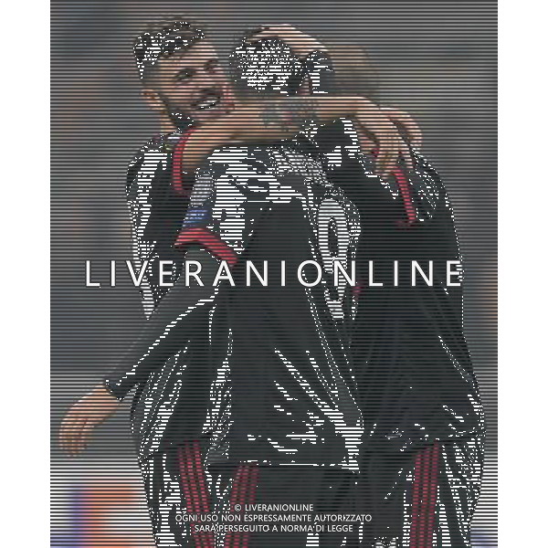 UEFA Europa League 2017/2018 Gruppo D Milano - 23.11.2017 Milan-Austria Vienna Nella Foto:cutrone esulta secondo gol con andre silva /Ph.Vitez-Ag. Aldo Liverani