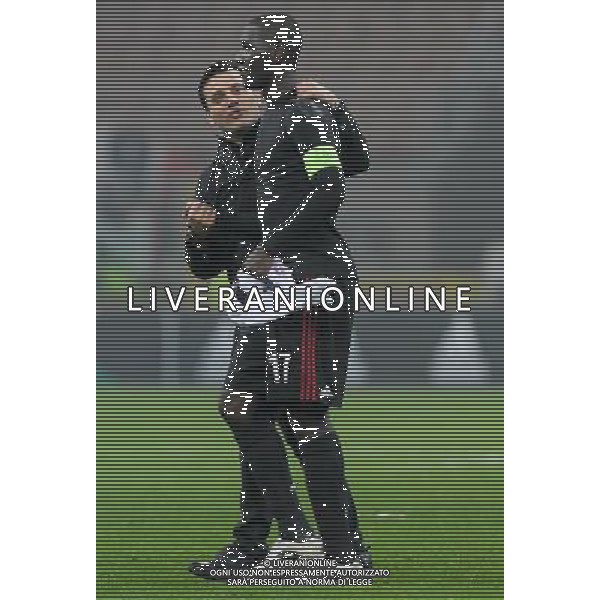 UEFA Europa League 2017/2018 Gruppo D Milano - 23.11.2017 Milan-Austria Vienna Nella Foto:montella festeggia con zapata /Ph.Vitez-Ag. Aldo Liverani