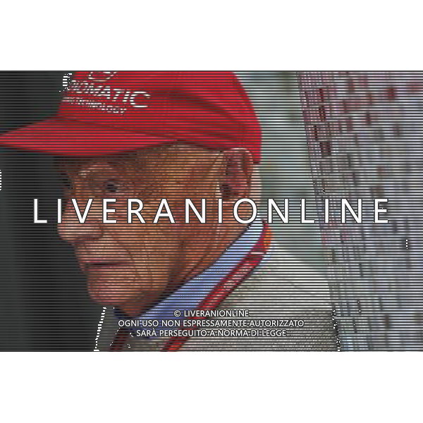 Niki Lauda (AUT) Mercedes Non-Executive Chairman. 26.11.2017. Formula 1 World Championship, Rd 20, Abu Dhabi Grand Prix, Yas Marina Circuit, Abu Dhabi, Race Day. AG ALDO LIVERANI SAS ONLY ITALY
