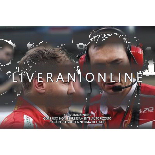 Sebastian Vettel (GER) Ferrari on the grid. 26.11.2017. Formula 1 World Championship, Rd 20, Abu Dhabi Grand Prix, Yas Marina Circuit, Abu Dhabi, Race Day. AG ALDO LIVERANI SAS ONLY ITALY