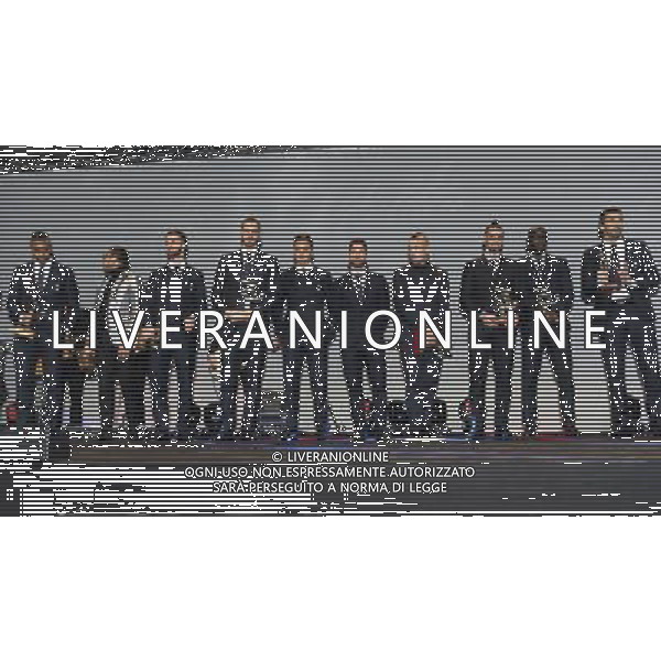 Gran Gala del calcio AIC 2017 Milano - 27.11.2017 Nella Foto:Alex Sandro,Miralem Pjanic,Leonardo Bonucci,Paulo Dybala,Dries Meertens,Radja Nainggolan,Marek Hamsik,Kalidou Koulibaly,Gianluigi Buffon /Ph.Ag. Aldo Liverani