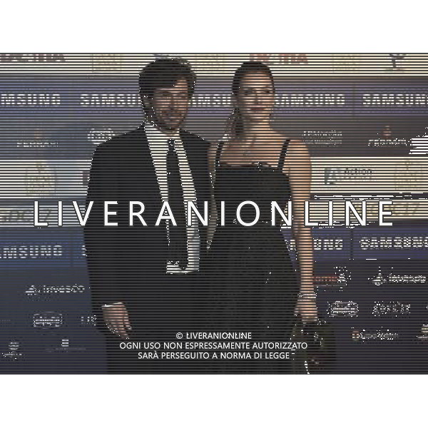 Gran Gala del calcio AIC 2017 Milano - 27.11.2017 Nella Foto:Demetrio Albertini con la moglie Uriana Capone /Ph.Ag. Aldo Liverani