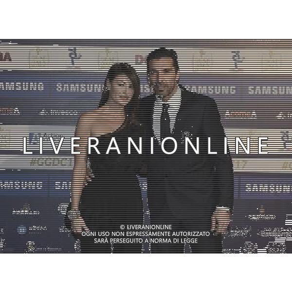 Gran Gala del calcio AIC 2017 Milano - 27.11.2017 Nella Foto: Gianluigi Buffon con la compagna Ilaria D\'Amico /Ph.Ag. Aldo Liverani
