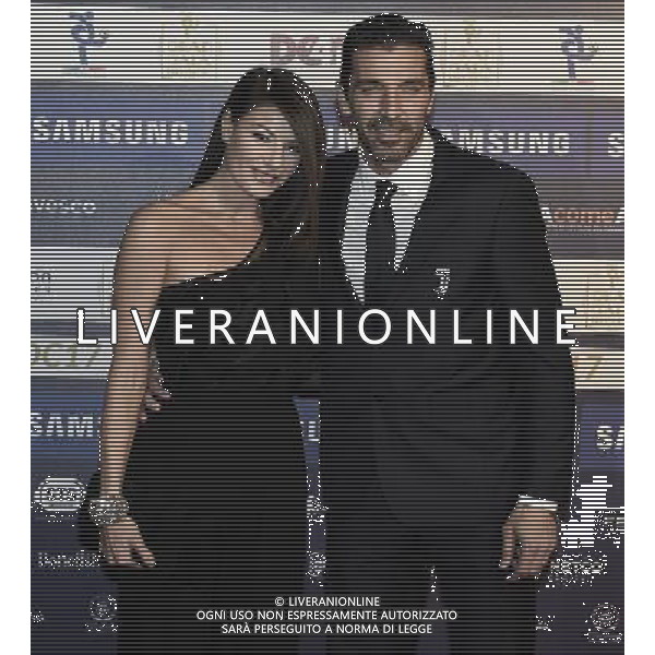 Gran Gala del calcio AIC 2017 Milano - 27.11.2017 Nella Foto: Gianluigi Buffon con la compagna Ilaria D\'Amico /Ph.Ag. Aldo Liverani