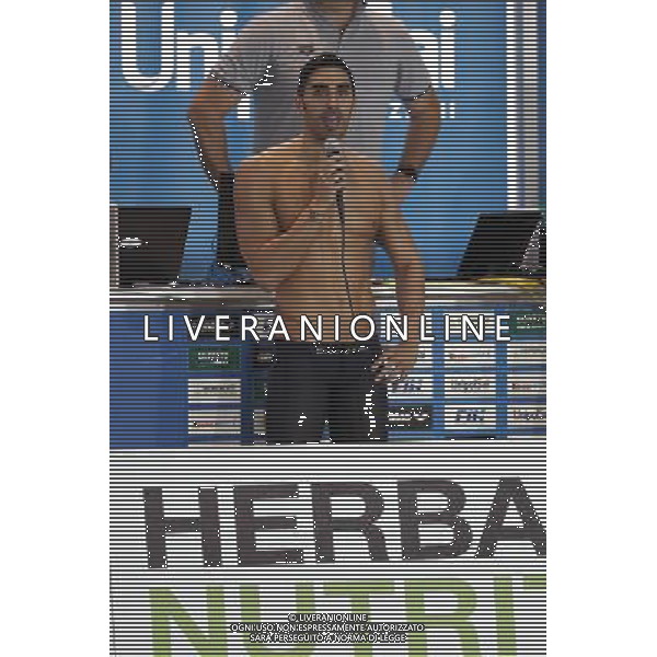 Riccione - Campionato Italiano Open di Nuoto 02/12/2017nella foto: Filippo Magnini annuncia il suo ritiro dalle competizioni Â©Claudio Zamagni/Agenzia Aldo Liverani Filippo Magnini say bye at swimming competition during Day two of The Italian Open Swimming Championships at Riccione Swimming Centre on December 2, 2017 photo credit by: Claudio Zamagni/Aldo Liverani Photo Agency.