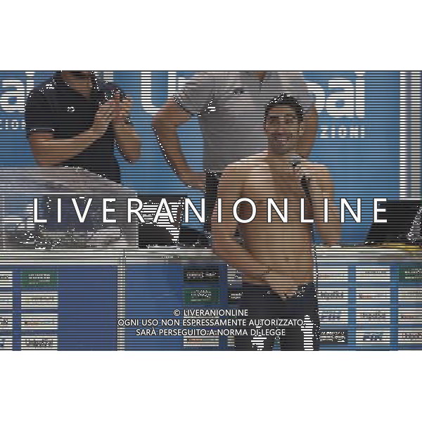Riccione - Campionato Italiano Open di Nuoto 02/12/2017nella foto:ilippo Magnini annuncia il suo ritiro dalle competizioni Â©Claudio Zamagni/Agenzia Aldo Liverani Filippo Magnini say bye at swimming competition during Day two of The Italian Open Swimming Championships at Riccione Swimming Centre on December 2, 2017 photo credit by: Claudio Zamagni/Aldo Liverani Photo Agency.