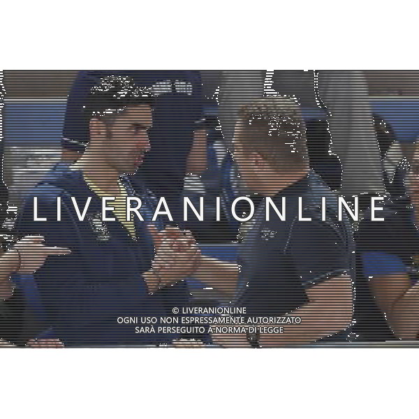 Riccione - Campionato Italiano Open di Nuoto 02/12/2017nella foto:Claudio Rossetto e Filippo Magnini Â©Claudio Zamagni/Agenzia Aldo Liverani Claudio Rossetto e Filippo Magnini during Day two of The Italian Open Swimming Championships at Riccione Swimming Centre on December 2, 2017 photo credit by: Claudio Zamagni/Aldo Liverani Photo Agency.