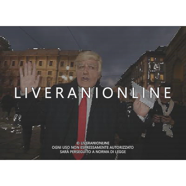 Prima della Scala di Milano Stagione 2017/2018 Milano - 07.12.2017 Nella Foto:Dario Ballantini imita Donald Trump /Ph.Vitez-Ag. Aldo Liverani