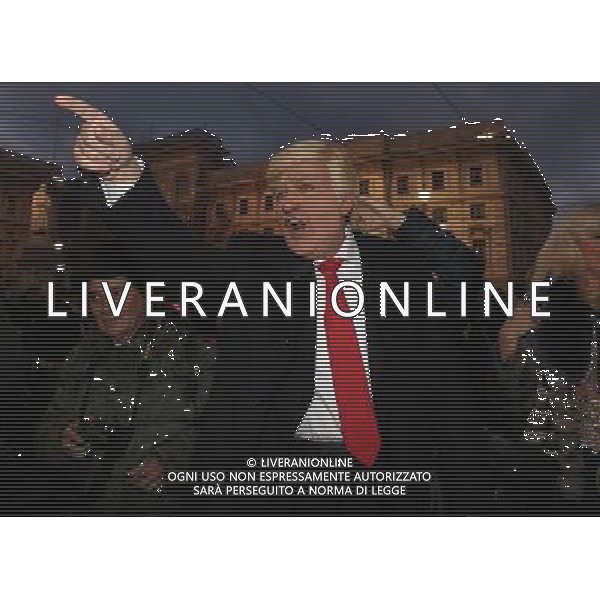 Prima della Scala di Milano Stagione 2017/2018 Milano - 07.12.2017 Nella Foto:Dario Ballantini imita Donald Trump /Ph.Vitez-Ag. Aldo Liverani