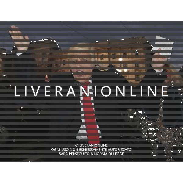 Prima della Scala di Milano Stagione 2017/2018 Milano - 07.12.2017 Nella Foto:Dario Ballantini imita Donald Trump /Ph.Vitez-Ag. Aldo Liverani