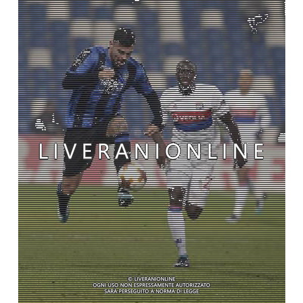 UEFA Europa League 2017/2018 Gruppo E Reggio Emilia - 07.12.2017 Atalanta-Lione Nella Foto:Petagna - Mendy /Ag. Aldo Liverani
