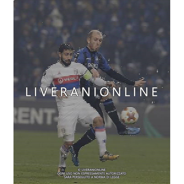 UEFA Europa League 2017/2018 Gruppo E Reggio Emilia - 07.12.2017 Atalanta-Lione Nella Foto:Fekir - Masiello /Ag. Aldo Liverani