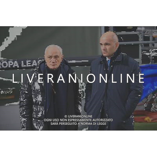 ATALANTA - LIONE UEFA EUROPA LEAGUE Reggio Emilia 07 Dicembre 2017 NELLA FOTO IL PRESIDENTE ANTONIO PERCASSI CON IL FIGLIO LUCA ©GS / AGENZIA ALDO LIVERANI SAS 
