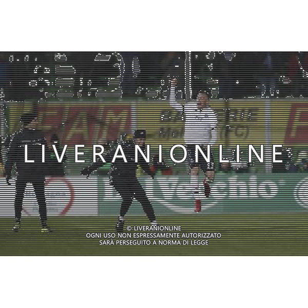 CESENA - PESCARA serie B ConTe.it 08/12/2017 nella foto:esultanza MONCINI GABRIELE ©Claudio Zamagni/Agenzia Aldo Liverani MONCINI GABRIELE celebrates after scoring during Serie B conTe.it match between Cesena and Pescara at Stadio Orogel Dino Manuzzi on December 8, 2017 in Cesena, Italy. photo credit by Claudio Zamagni/Aldo Liverani Photo Agency 